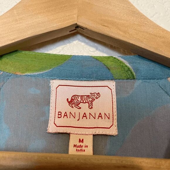 Banjanan Multicolored Floral Bazaar Button Down Maxi Dress Women's Size Medium - Picture 6 of 6